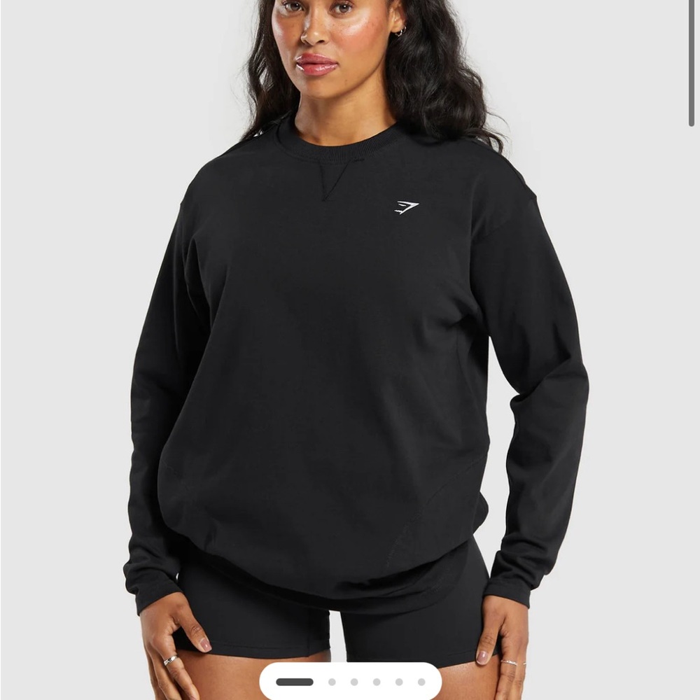 Gym shark oversized black sweatshirt